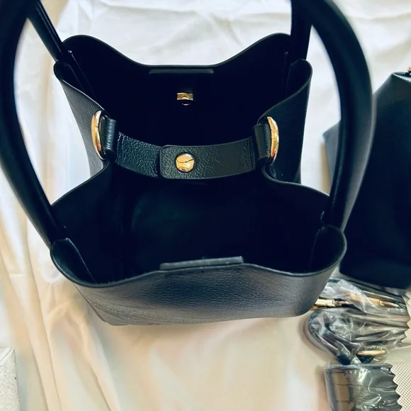 Anthropologie THE HOLLACE TOTE MINI EDITION Classic Black New - Picture 4 of 6